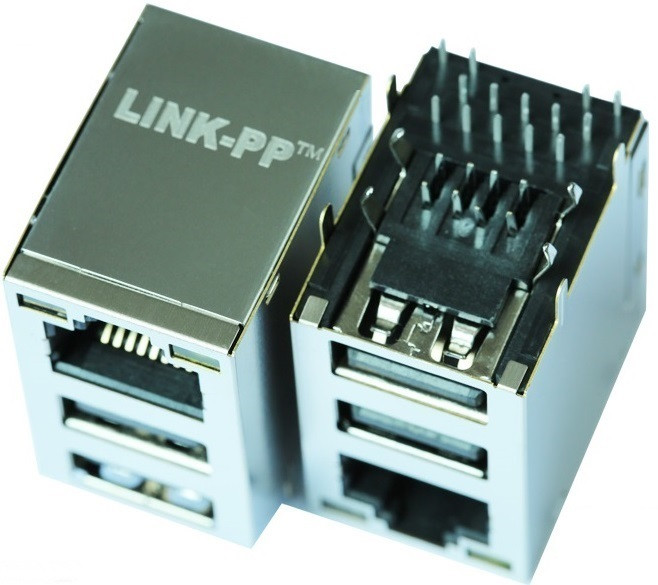 JFM38U1B-21C4-4F اثنين من منفذ USB مع RJ45 وموصلات جيجابايت إيثرنت ...