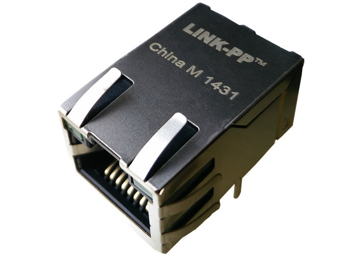 P26-PCZ-12W9 موصل منفذ واحد Rj45 مع مغناطيسية مدمجة 10/100 لان