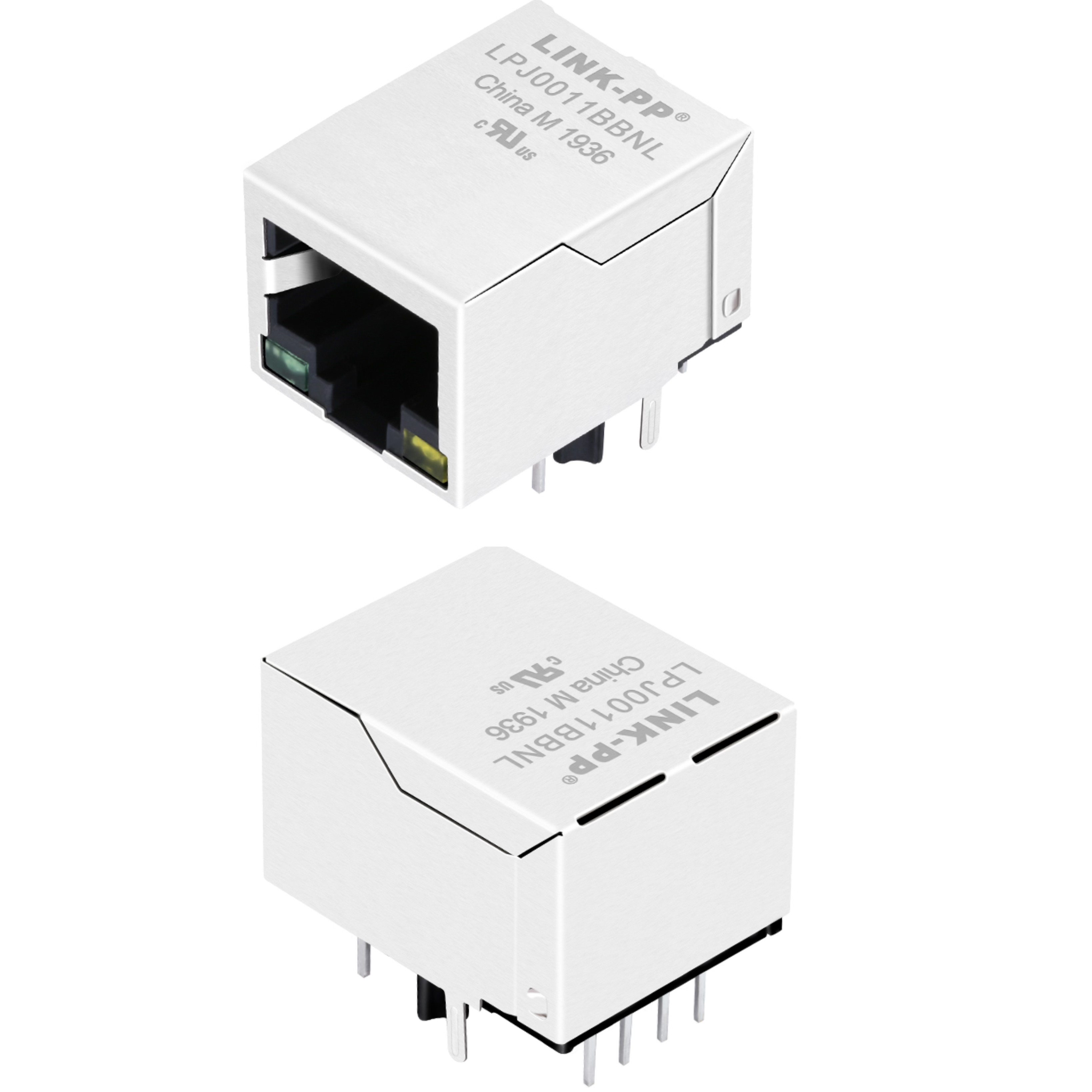 LPJ0011BBNL منفذ واحد إمرأة RJ45 MagJack لبيجل بون الأسود