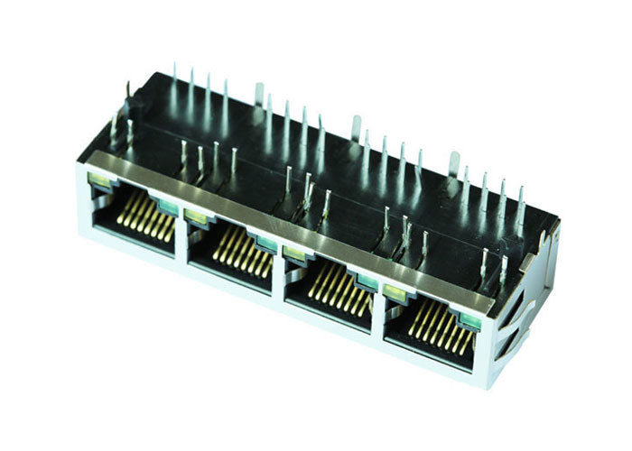 ARJM14A1-805-AB-EW2 1X4 منفذ إيثرنت متعدد - منفذ RJ45 MagJack مع 2.5G ...