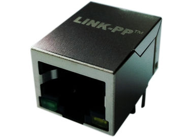 1x RJ45 LPJ0011BENL الزاوية اليمنى ، 10 / 100M Magnetics Transformer Integrated