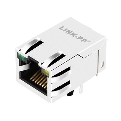 0875-1AX1-E3 Magnetic RJ45 Jack 1000BASE-T Tab Up G / Y LED