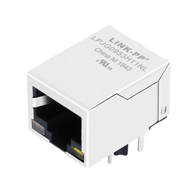 1x1 منفذ ربط RJ45 مع 1000Base T المغناطيس المتكامل LPJG0933H11NL
