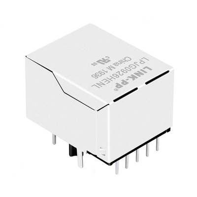 1000Base-T منفذ واحد RJ45 جاك وحداتي مع POE + LPJG0926HENL