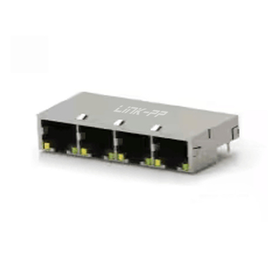 1x4 ذو الدرع المنخفضة RJ45