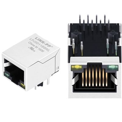 J00-0045NL 1x1 مغناطيسي RJ45 جاك 10/100Mbps الايثنر LPJ0011BBNL