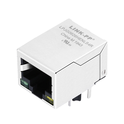 LPJG0926HENLS4R PoE + RJ45 رابط مع إعادة تدفق من خلال الثقب