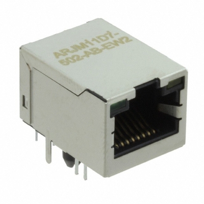 ARJM11D7-502-AB-EW2 منفذ واحد PoE RJ45 مع مغناطيس 1GBase-T