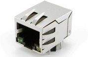 JXD0-0025NL رابط RJ45 الزاوية اليمنى مع LED 1000 Base-T للطبقة 5e