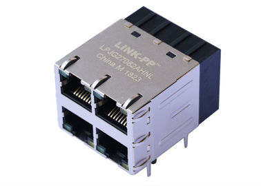 4 منافذ جيجابت POE RJ45 موصل ماججاك 1000Base-T مع LED LPJG27082AHNL