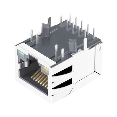 HR861153C 10/100 Base-T موصل RJ45 بمنفذ واحد مع جسر المعدل LPJ0284GDNL