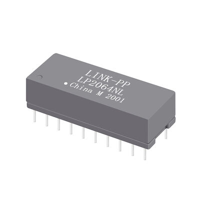 HST-2027DAR ثنائي المنافذ 10/100 BASE-T THT 24 Pin Ethernet Transformer Modules LP2064NL