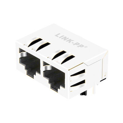 5406566-2 10/100 Base-T 1x2 Port بدون مغناطيسات RJ45 Ethernet Connector Modules LPJEF102CNL