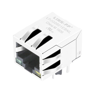 48F-01GY2DPL2NL المغناطيسي RJ45 أنثى جاك LPJG0801EBNL للتواصل