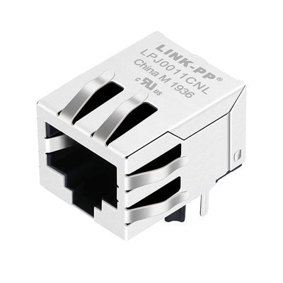 RB1-105B8K1A المغناطيسي RJ45 جاك 10 / 100Base-T التبويب لأسفل PCB جاك