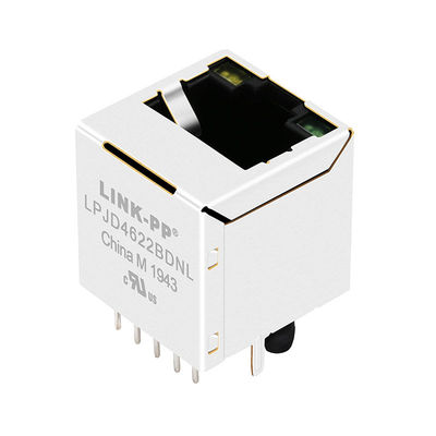 JXD2-9015NL 10/100 Base-T Y / G Led عمودي موصل MagJack RJ45