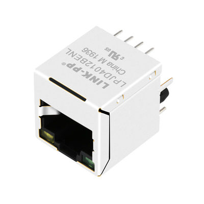 JXD2-0010NL ، LPJD4012BENL مغناطيس عمودي Rj45 مقبس معياري 10 / 100Mbps