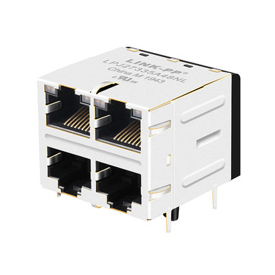 JX20-0252NL |  LPJ27335A48NL Coon Stacked RJ45 2x2 100Base-Tx 1CT / 1CT RoHS