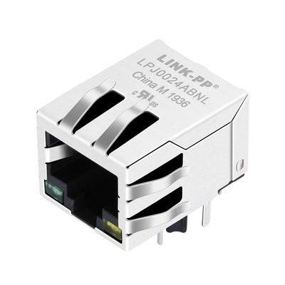 J0024D21BNL أخضر / أصفر Led 1x1 منفذ Rj45 8p8c موصل معياري