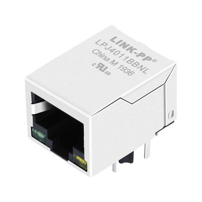 JXR0-0015NLT 10/100 Base-T Tab Down أخضر / أصفر Led 1x1 Port Rj45 Modular Jack