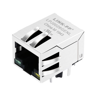 LPJ0026GENL 10 / 100M AutoMDIX المغناطيسي RJ45 جاك 8P8C درع ث / LED 1: 1 بنفايات