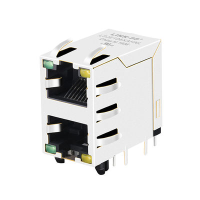 XRJD-S-21-8-8-4 RJ45 مكدسة 2x1 بدون موصل شبكة محول LPJE106XAHNL