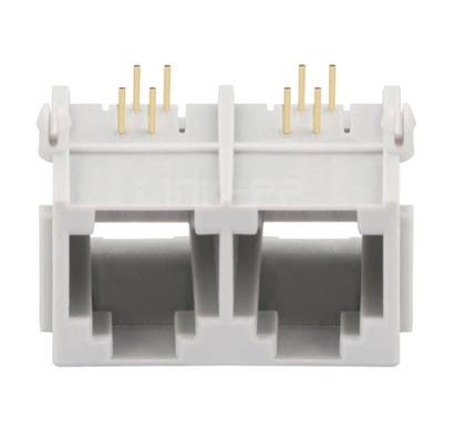 موصل مقبس E5362-00A512-L 1x2 Port Rj11 بدون مغناطيسات متكاملة