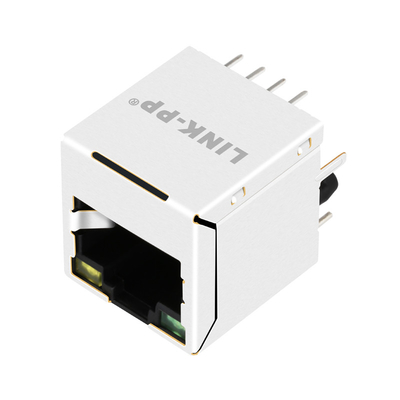 1000 Base-T 1X1 Port رأسي مغناطيسي RJ45 جاك كونكتور V8BR-1AX1-GH