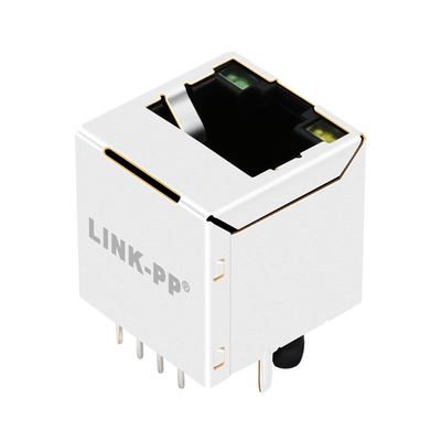 V8BR-1AX1-HT 1X1 Port Vertical Rj45 Jack Connector 2.5G Base-T with Green / Yellow Led