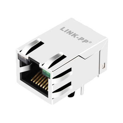 JXT7-1139NL 10G Base-T Tab Up 1 Port Rj45 Jack Connector الزاوية اليمنى محمية مع YG / G LEDs