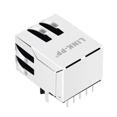 1x1 Port Tab Down 10/100 Base-T Magnetic RJ45 Jack بدون Led JXR0-0001NLT