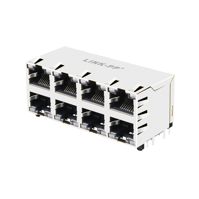 JX20-0206NL 10/100 Base-T 2x4 Port Rj45 Multi Port Jack Shielded Without Led