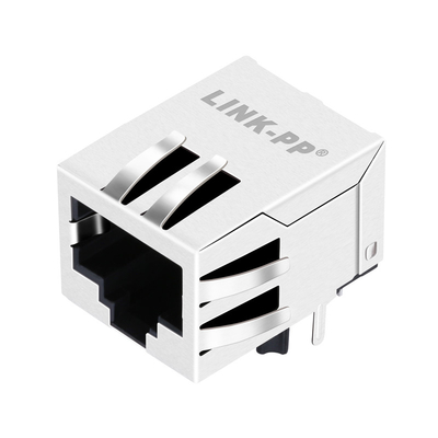 10/100 Base-T JV026I21NLT Tab Down 1 Port Rj45 Ethernet Jack محمية بدون Led