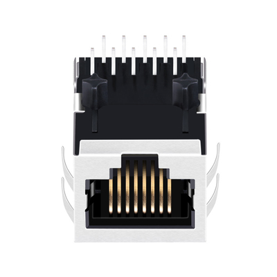 JV011I21NLT Tab Down Shielded 10/100 Base-T منفذ واحد Rj45 موصل بدون Led