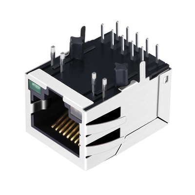 JTH-0020NL 1 Port RJ45 Magnetic Jack 10G Base-T Tab Down