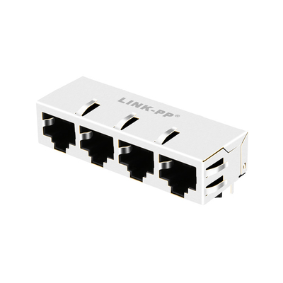 1x4 Port JT8-4000HL 10G Base-T RJ45 Magnetic Jack 13P8C بدون المصابيح