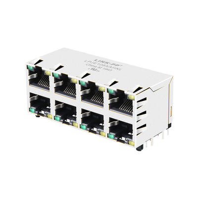 RJSAE-5384-04 متوافق LPJE108XAHNL 2X4 منفذ RJ45 جاك بدون مغناطيسات متكاملة