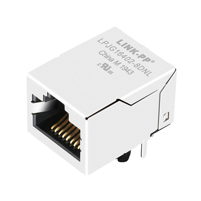 RT9-HK-0002 1x1 Port Integrated Magnetics RJ45 Jack 1000 Base-T Tab Up بدون Led