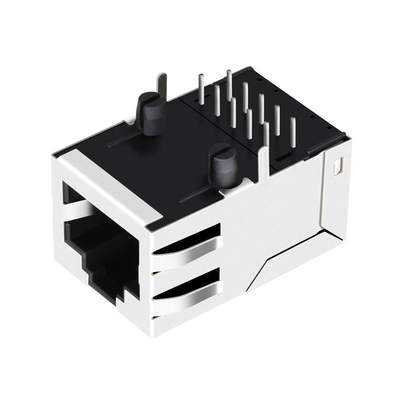 SI-80008-F منفذ واحد 100 Base-T Rj45 Magnetic Jack 8p8c Tab Up بدون مصابيح LED