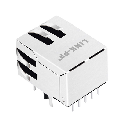 L836-121T-KD 2.5G Base-T Tab Down Low Profile Rj45 Magjack Female Connector with Gy / G Led