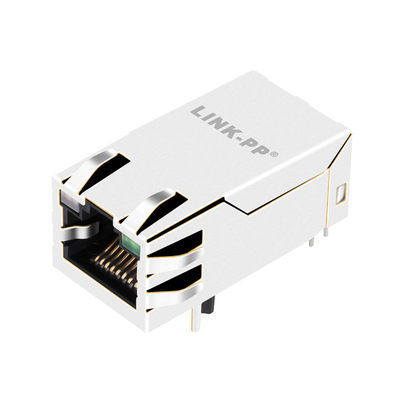 2250150-1 Tab Up 2.5G Base-T 4PPoE Rj45 Magjack Connector مع GO / G Light Pipe
