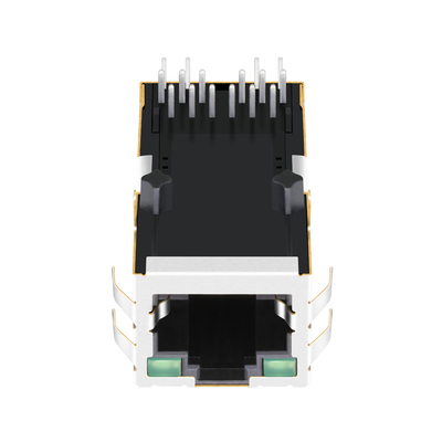 L826-1G1T-32-F 1000 Base-T Tab Up Low Profile Rj45 Connector Modules Green / Green Led