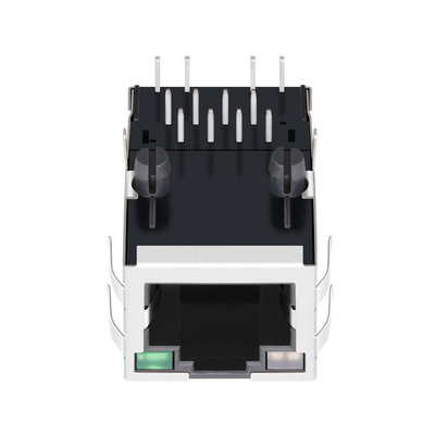 08B0-1K1T-06-F 10 / 100BASE-T Magnetic Rj45 jack 1X1 Port Tab Up YG / G Led