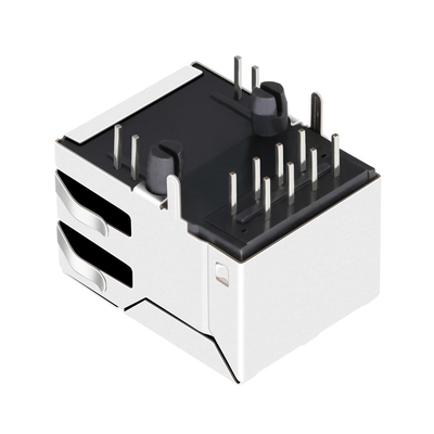 JXD1-9008NL 100 BASE-T Tab Up أخضر / أصفر Led 8PIN RJ45 Magjack NON-POE