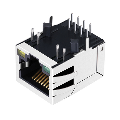 ARJM11A3-009-AB-ER2100 BASE-T منفذ واحد RJ45 مغناطيسي جاك تبويب لأسفل مع G / Y Led